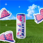 Rally Dog Strawberry Watermelon Vodka Ade in a field