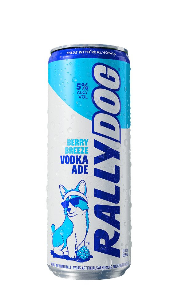 A can of Rally Dog Berry Breeze Vodka Ade