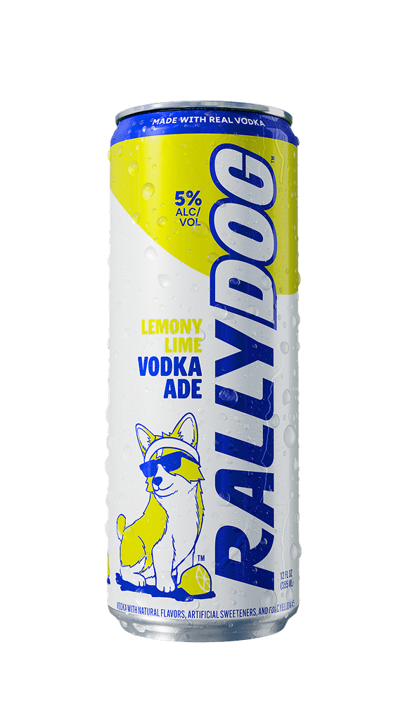 A can of Rally Dog Lemony Lime Vodka Ade